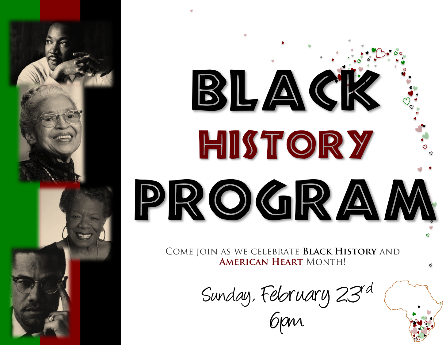 front of church program pictures black history
